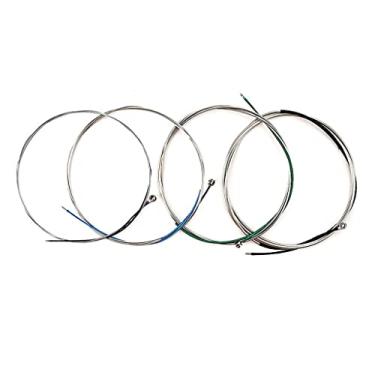 Imagem de Alnicov Conjunto de cordas de violoncelo, 4 cordas de violoncelo com extremidade esférica niquelada para cordas de violoncelo 4/4, acessórios de instrumentos musicais