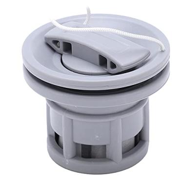 Imagem de equlup Válvula de ar de ar de caiaque de PVC, válvula de ar inflável de 6 x 4,7 cm/2,4 x 1,9 pol. Substituição leve para barcos de borracha de caiaque (cinza)
