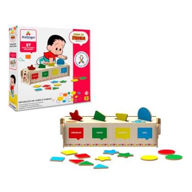 Imagem de Jogo Separação de Cores e Formas Turma da Mônica 27 peças Xalingo