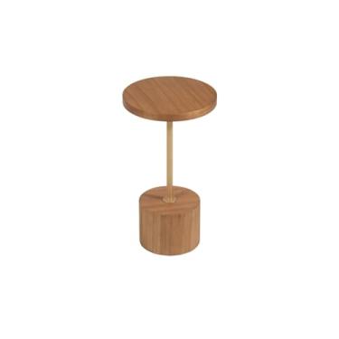 Imagem de Mesa de Canto Lateral para Sala Redonda Florian 30cm Cinamomo - Oppa Design Cinamomo