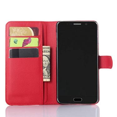 Imagem de Manyip Capa para Samsung Galaxy Note 5, capa de telemóvel em couro, protetor de ecrã de Slim Case estilo carteira com ranhuras para cartões, suporte dobrável, fecho magnético (JFC10-13)