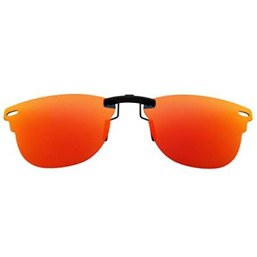 Imagem de Óculos de sol polarizados CLIP-ON para Ray-Ban Clubmaster RB5154 (RX5154) 51-21-145, Vermelho fogo, 57 X 18