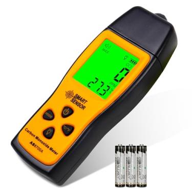 Imagem de Lunarlipes Detectores de monóxido de carbono, detector portátil de CO com sensor de temperatura e tela de retroiluminação LCD, testador portátil de medidor de monóxido de carbono 0-1000PPM, interno