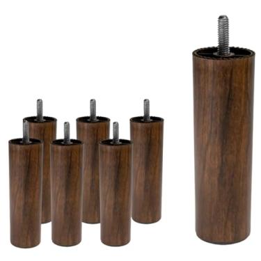 Imagem de Kit 7 Pés Fixos Para Cama Box ou Baú Casal Amadeirado