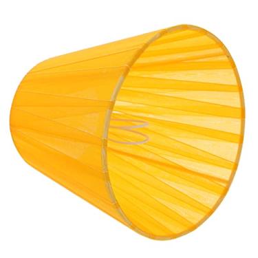 Imagem de Abajur Clip-on Vintage Plissado Luz Vela Lustres Barril Pano Translúcido Pingente Capa E Clip Guard Pequeno Abajur para Casa E/Clip-on Piso Interior Mesa Tambor Mesa para/22