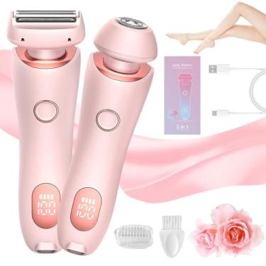 Imagem de YYGJYGOO Máquina de barbear Dusk para mulher, Silky Glide Pro 3.0, recarregável, rápida e eficiente, 2 em 1, indolor, para rosto, suave com a pele, ideal para mulheres (cor-de-rosa)