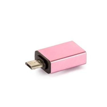 Imagem de Adaptador Usb Android Com Função Otg - Rosa - Cirilo Cabos