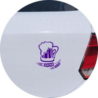 Imagem de Adesivo de Carro Caneca Cerveja de Trigo - Cor Branco - Melhor Adesivo
