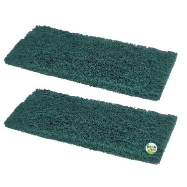 Imagem de Kit 2 Unidades Fibra de Limpeza Pesada Verde British 10 cm x 23 cm Par