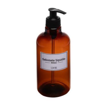 Imagem de Porta Sabonete Líquido Plastico C/ Pump 500ml Vintage Lyor, 220279