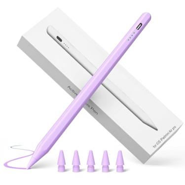 Imagem de Caneta Stylus Pencil para Apple iPad 10ª geração, 2025-2018 de carregamento rápido e rejeição de palma para iPad 10/9/8/7/6ª geração, Air 27.9 cm-33.0 cm/M3/M2/5/4/3rd, Pro 27.9 cm/32.8 cm/33.0 cm/M4
