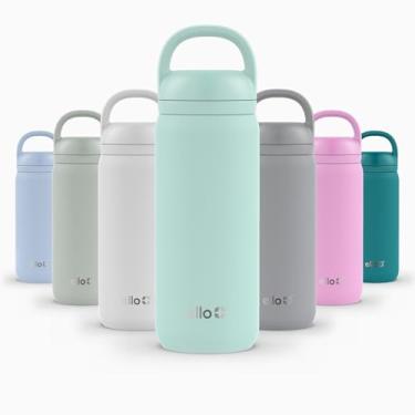 Imagem de Ello Cooper Twist Garrafa de água infantil de aço inoxidável de 510 g com tampa de chug | Parede dupla à prova de vazamento e isolada a vácuo | Serve para porta-copos de carro | Alça de transporte