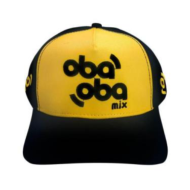 Imagem de Boné em Tecido Preto/Amarelo - Oba Oba Mix