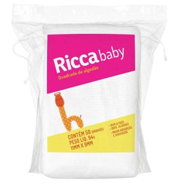 Imagem de Quadrados De Algodão 50un Ricca Baby, 50 Un