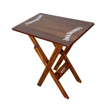Imagem de Mesa Aparador Dobrável Madeira 68x43 Personalizada Jack Imbuia - Tarim