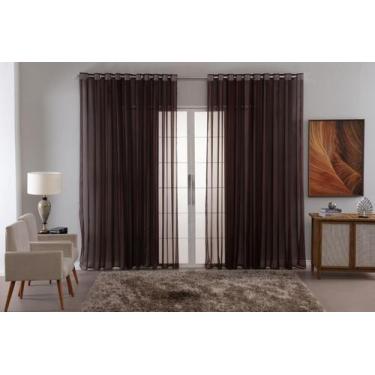Imagem de Cortina Sala Quarto Voal Liso Delicate 400X2,80 Transparente - B.F Con