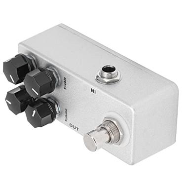 Imagem de Pedal de Efeito de Guitarra de Distorção de Metal Com Luz LED de Bypass Real, 4 Botões de Função Mini Som Quente e Completo de Tamanho Pequeno, para Baixo de Guitarra Elétrica