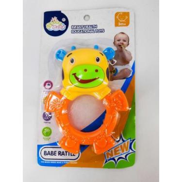 Imagem de Chocalho Infantil Educativo Colorido 9cm - Brinquedo Bebê - Babe Rattl