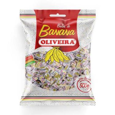 Imagem de BALA DE BANANA MASTIGAVEL PACOTE 500g OLIVEIRA