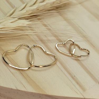 Imagem de Kit 2 brincos ouro 18k coração - casadasjoiasonline