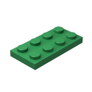 Imagem de Classic Green Plates Bulk, Green Plate 2x4, Building Plates Flat 100 Piece, Compatible with Lego Parts and Pieces: 2x4 Green Plates(Color: Green)
