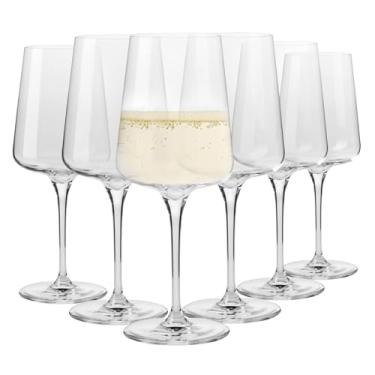 Imagem de Krosno taças de vinho branco e espumante | Conjunto de 6 peças | 383 g | Coleção Infinity | Elegante | Vidro de cristal | Vidro sem chumbo | Perfeito para casas, restaurantes e recepções | Lavável na