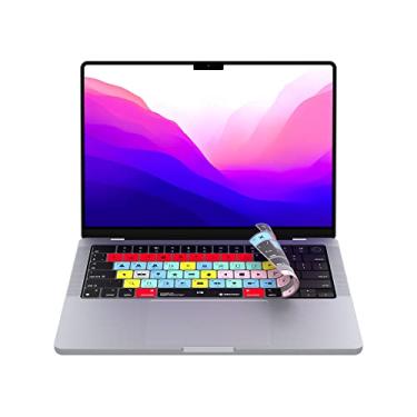 Imagem de Capa de teclado Final Cut Pro para MacBook Pro 2021+ de 14 polegadas e 16 polegadas, 100 teclas de atalho funcionais para edição de vídeo da Editors Keys para Macs da série M
