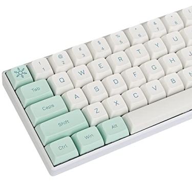 Imagem de XDA PBT Capa de tecla, 133 teclas, sublimação de tinta, conjunto de teclas brancas para teclados mecânicos para jogos Cherry/Gatron MX 60% / 68/GK61 (branco gelo)
