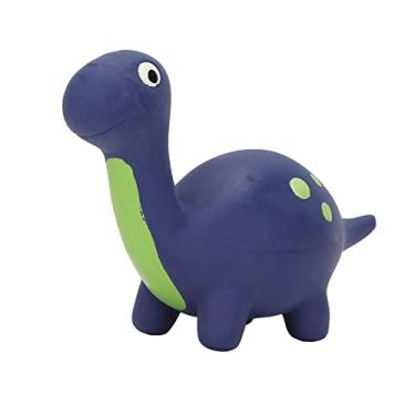 Imagem de Brinquedo de cachorro dinossauro barulhento, material de látex, design de desenho animado, com sons interativos, para diversão e alívio de ansiedade (Diplodoco Azul)