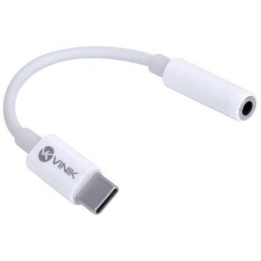 Imagem de Adaptador Fone Ouvido Celular P2 3.5mm Usb Tipo C 7.1 Audio - Vinik