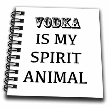 Imagem de 3dRose Mini bloco de notas db_221130_3 Vodka is My Spirit Animal, 10 x 10 cm