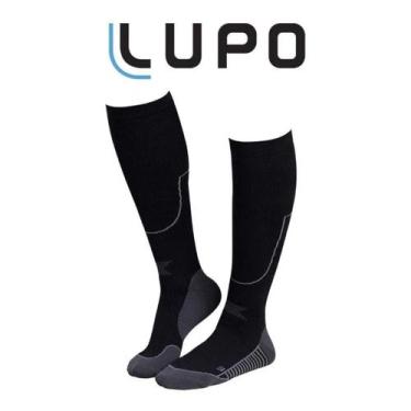 Imagem de Meia Lupo Original 3/4 Compressão Running Sport Alta Performance, Pret