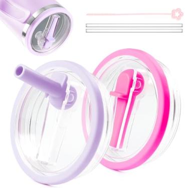 Imagem de AnsFind Tampa flip de canudo compatível com copo Stanley, 1,134 g, reutilizável, livre de BPA, à prova de derramamento, boca larga, copo de uso geral