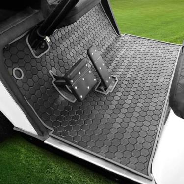 Imagem de Golf Cart Floor Mat, Upgraded Full Coverage Liner Mat Replacement Install Easily with Durable Rubber Anti-Slip, Fit EZGO TXT (1994+), EX1 (2020), Valor, Cushman Workhorse&Express S4
