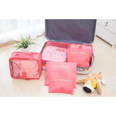 Imagem de KIT 6 Necessaire Organizador De Mala Bolsa de Viagem Travel Bag - Attu