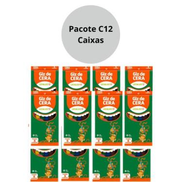 Imagem de 12 Pacote Giz De Cera Mini 6 Cores Leo leo - leonora