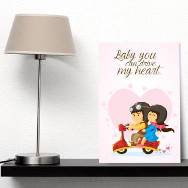 Imagem de Placa Decorativa com Frase Namorados na Moto - Quartinhos