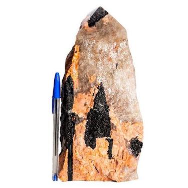 Imagem de Turmalina no Quartzo e Feldspato Pé e Bico Serrado 3Kg 24cm - Cristais
