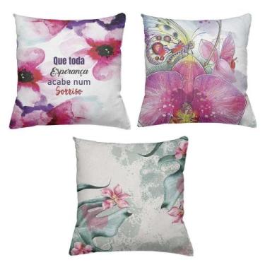 Imagem de Kit 3 Almofadas Decorativas Sorriso - Deluzz