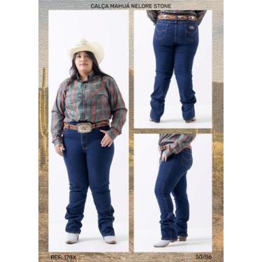 Imagem de Calça Jeans Nelore Country Feminina Mahua Plus , Stone, 56