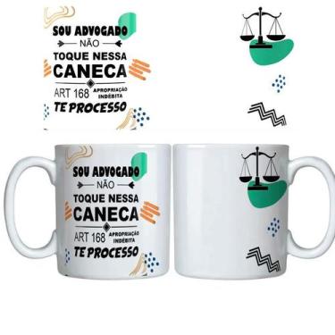 Imagem de Caneca Branca 325ml arte profissão - advogado -nao toque nessa caneca 