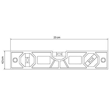Imagem de Tramontina 43140000, Nível de Plástico 230Mm, Ampola de 360 Graus Removível para 3 Posições 0, 45 e 90 Graus, Azul