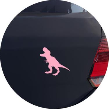 Imagem de Adesivo de Carro Dinossauro Tiranossauro Rex - Cor Rosa Claro - Melhor