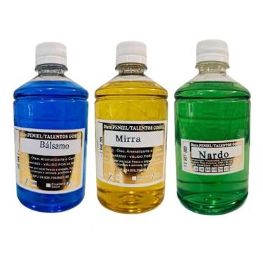 Imagem de Kit 3 Azeite Aromático Sagrado Para Santificação 1,5L Total - Mirra, N