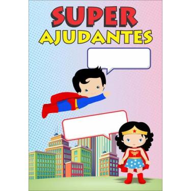 Imagem de Painel de Lona Escolar Super Ajudantes-100x070cm - Fabrika de Festa