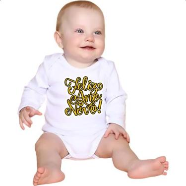 Imagem de Body intantil Feliz ano novo escrita dourada - Alearts, M