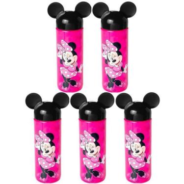 Imagem de 5 Garrafinhas Minnie Rosa para Festa Infantil Decoração Lembrancinha e