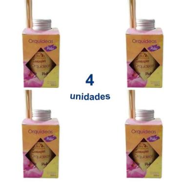 Imagem de 4 Difusor Ambiente Vareta Aromatizante Aromas Odorizador Perfume Casa 