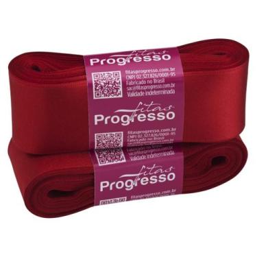 Imagem de FITA DE CETIM SIMPLES CF009 38MMx10M PROGRESSO, COR 209 VERMELHO