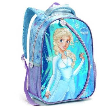 Imagem de Mochila Escolar De Costa Feminina Infantil Para Menina Estampa Brilhan
